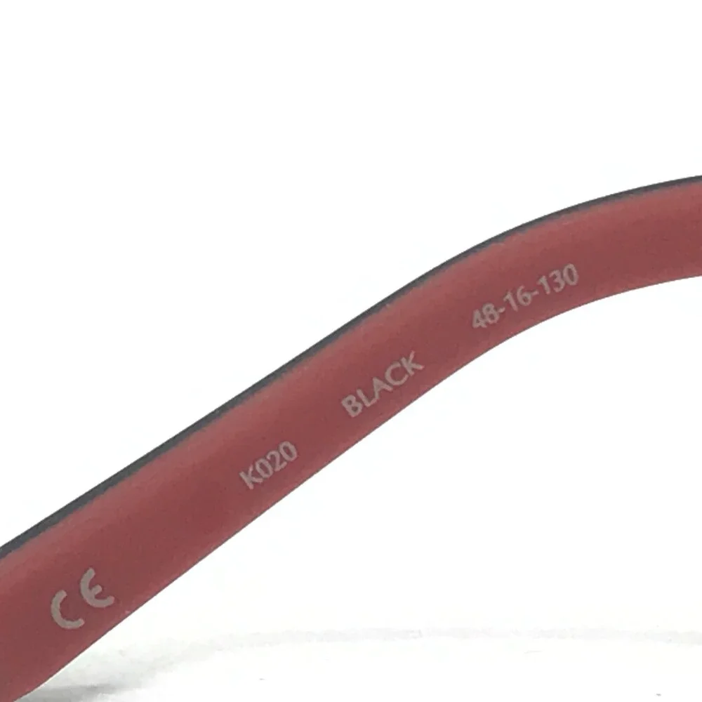 Converse Kids Eyeglasses Frames K020 BLACK Red Square Full Rim 48-16-130